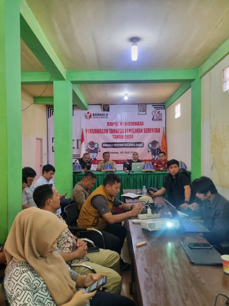 Rapat Koordinasi Pengawasan Tahapan Pemilihan Serentak tahun 2024 tanggal 30 Juli 2024 Rapat Koordinasi Pengawasan Tahapan Pemilihan Serentak tahun 2024 tanggal 30 Juli 2024